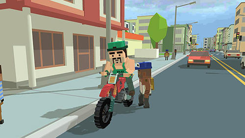 Moto rider 3D: Blocky city 17