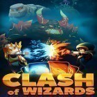 Med den aktuella spel Big action: Mega fight! för Android ladda ner gratis Clash of wizards: Epic magic duel till den andra mobiler eller surfplattan.