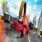 Med den aktuella spel Slip gear: Jet pack wasteland för Android ladda ner gratis Flying Car Crash: Real Stunts till den andra mobiler eller surfplattan.