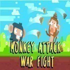 Med den aktuella spel Magic carpet land för Android ladda ner gratis Monkey attack: War fight till den andra mobiler eller surfplattan.