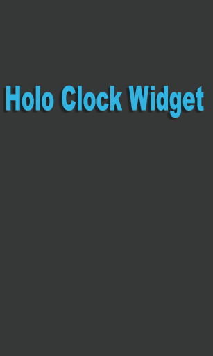 Holo Clock Widget gratis appar att ladda ner på Android 2.1 mobiler och surfplattor.