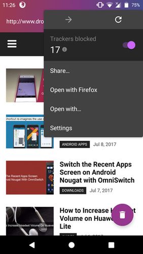 Firefox focus: The privacy browser