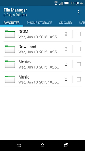 HTC file manager