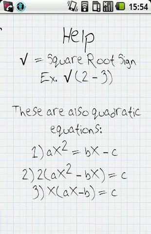 Quick quadratics