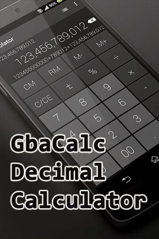 Gbacalc decimal calculator gratis appar att ladda ner på Android-mobiler och surfplattor.