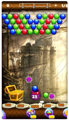 Ladda ner Pirates Bubble Shooter - Poppers Ball Mania iPhone 6.0 gratis.