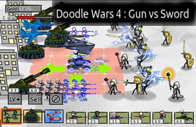 Ladda ner Doodle Wars 4 : Gun vs Sword iPhone 3.0 gratis.