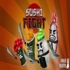 Med den aktuella spel Angry Birds för iPhone, iPad eller iPod ladda ner gratis Sushi fight.