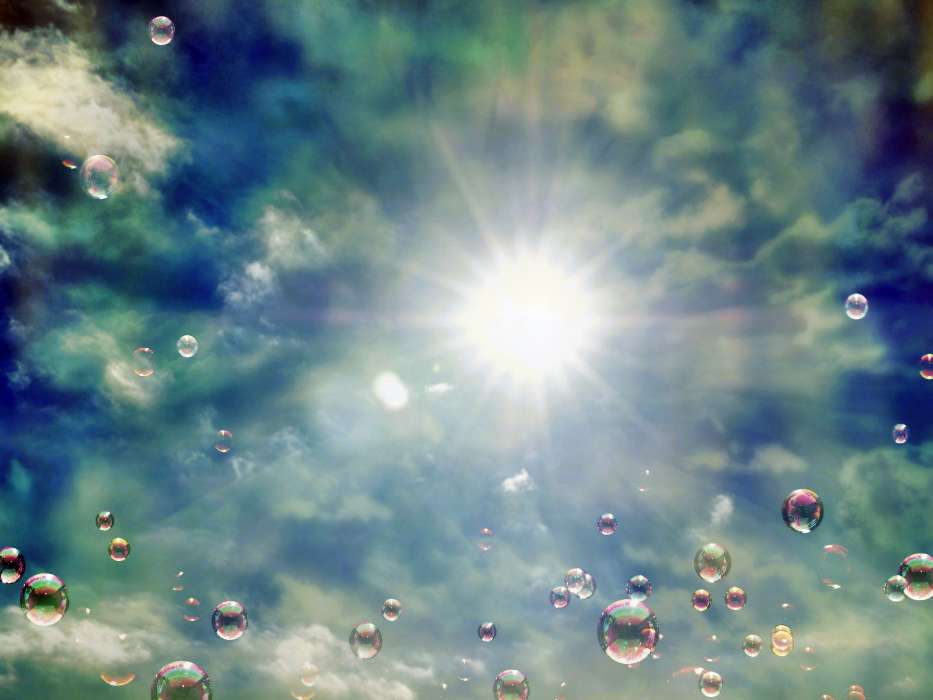 Abstraction, Sky, Sun, Bubbles