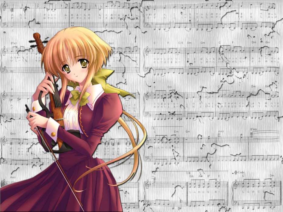 Anime, Girls, Tools, Violins, Music