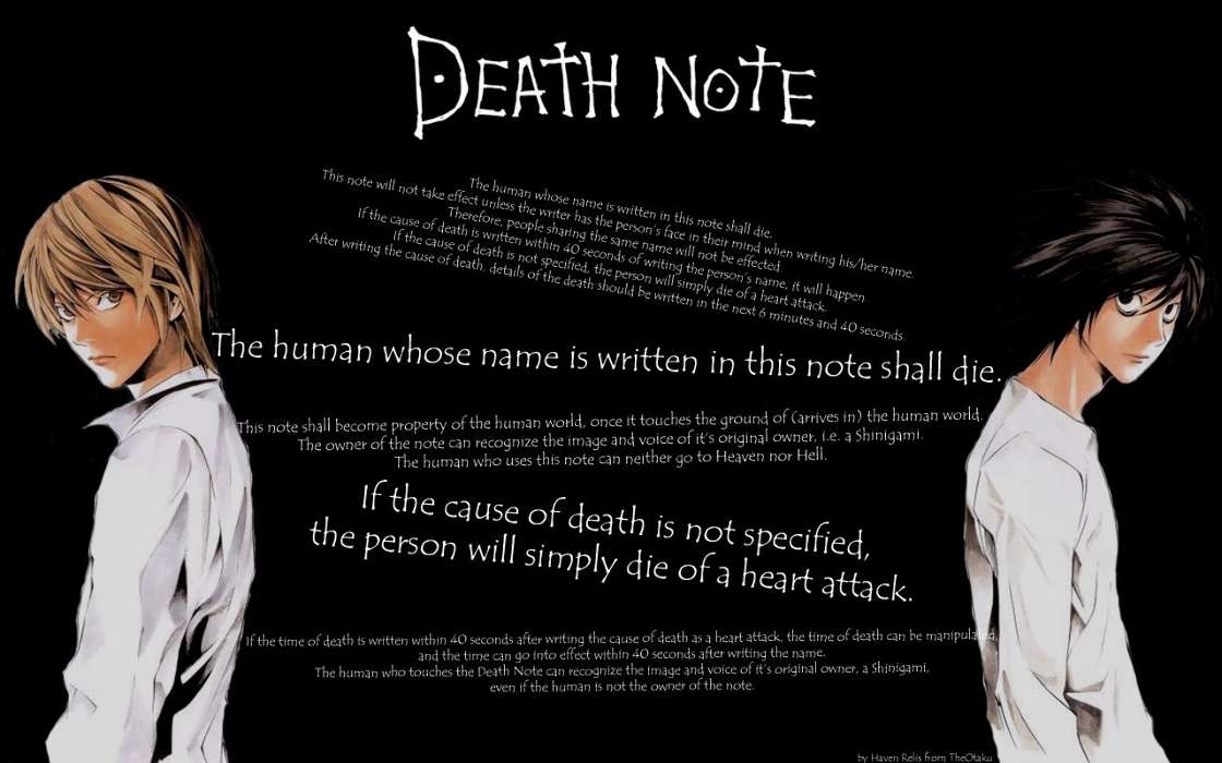 Cartoon, Anime, Men, Death Note