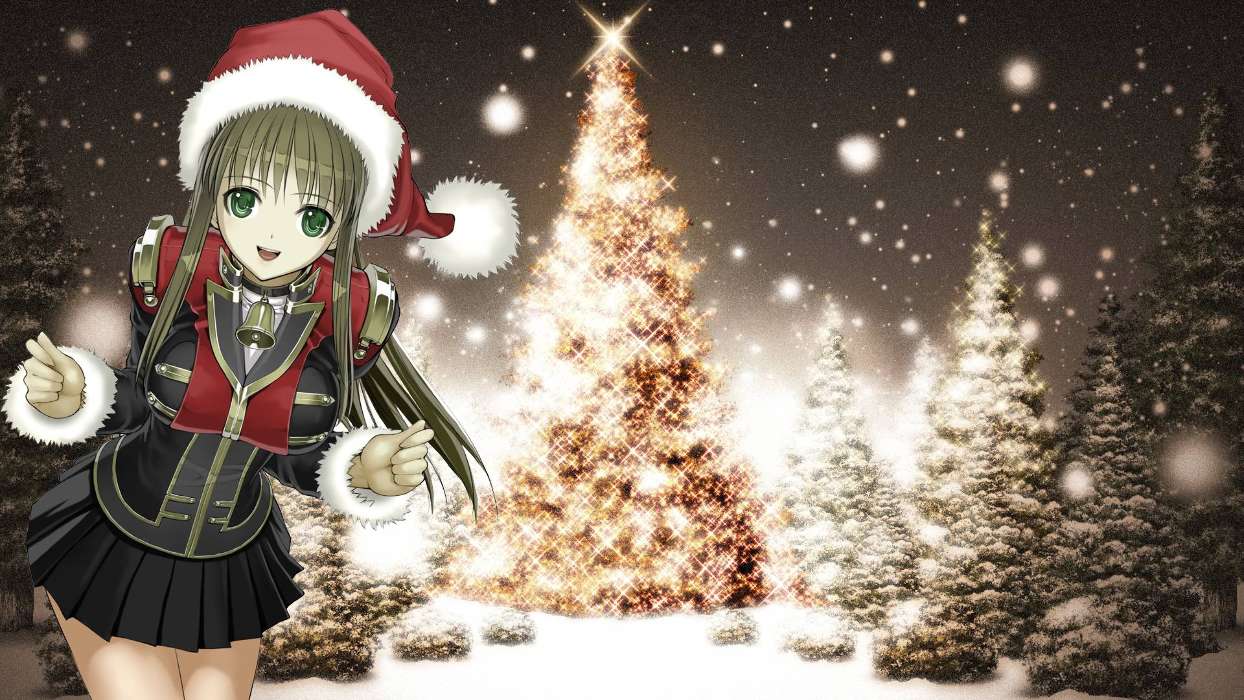 Anime, New Year, Holidays, Christmas, Xmas