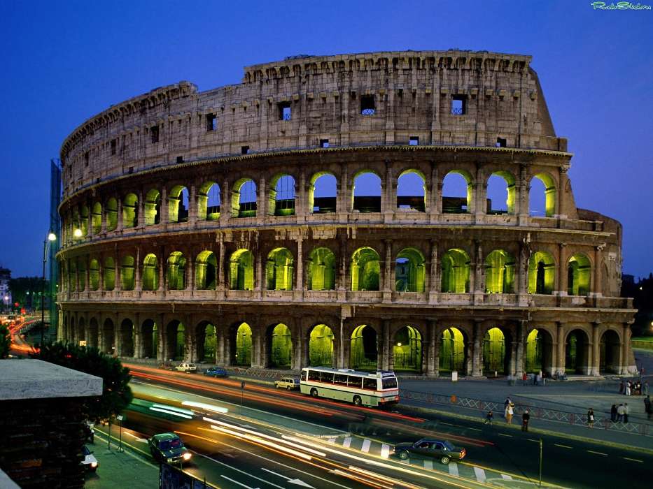 Landscape, Cities, Architecture, Colosseum, Italy