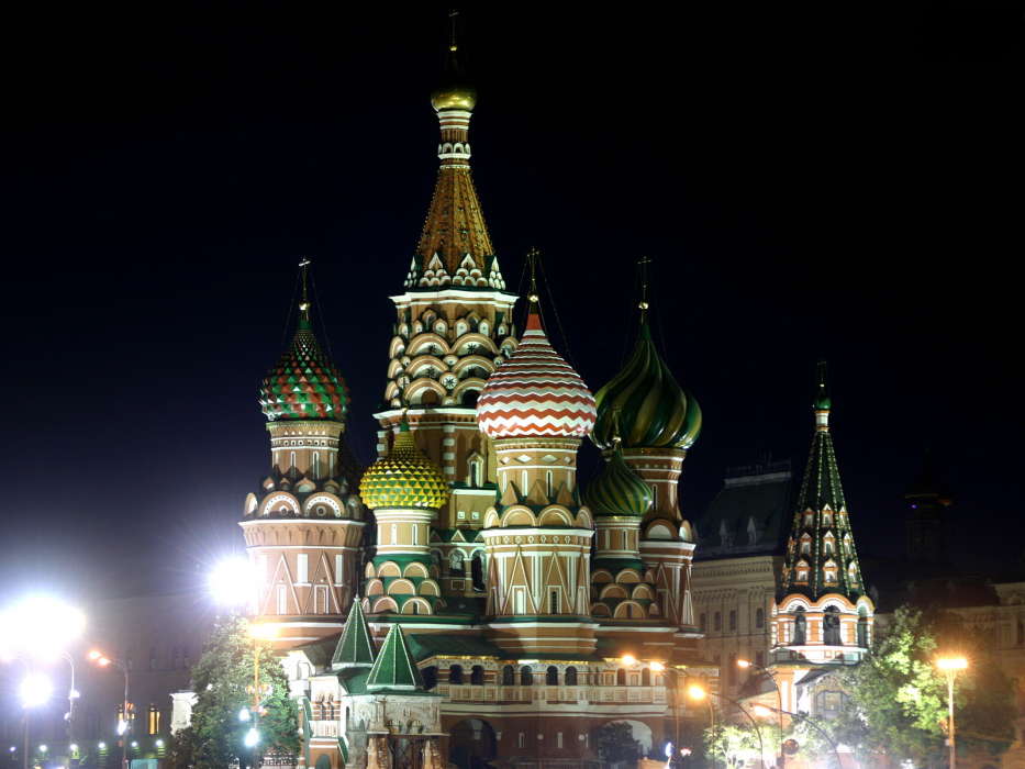 Architecture, Cities, Moskow, Night