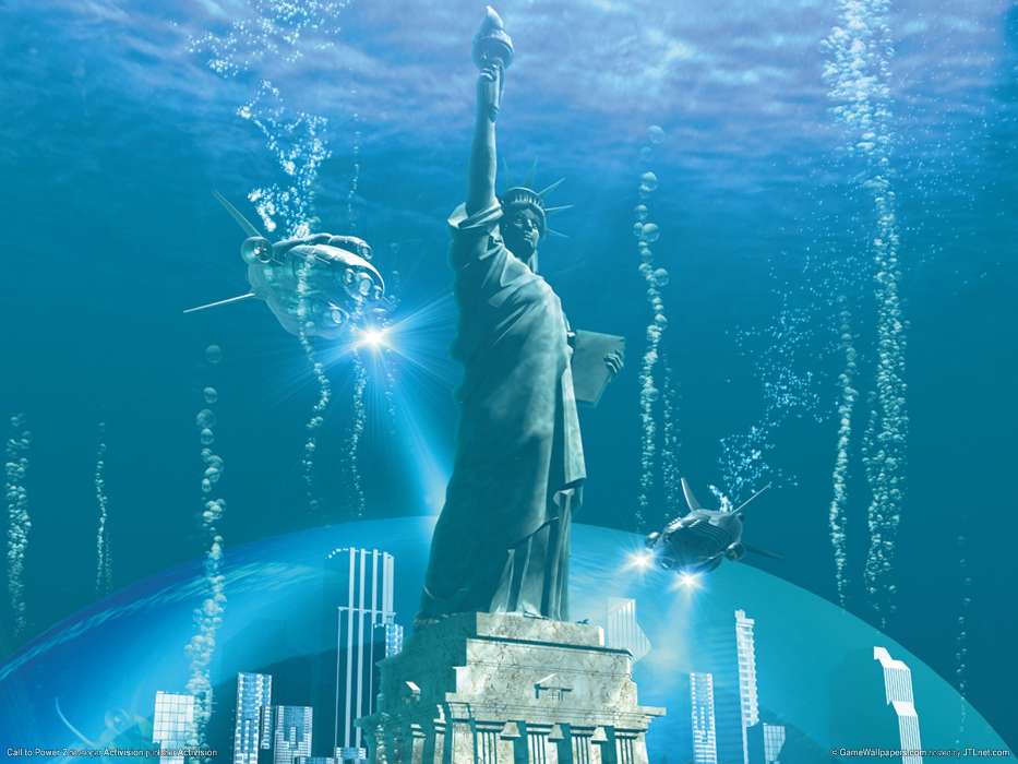 Water, Fantasy, Art, Statue of Liberty