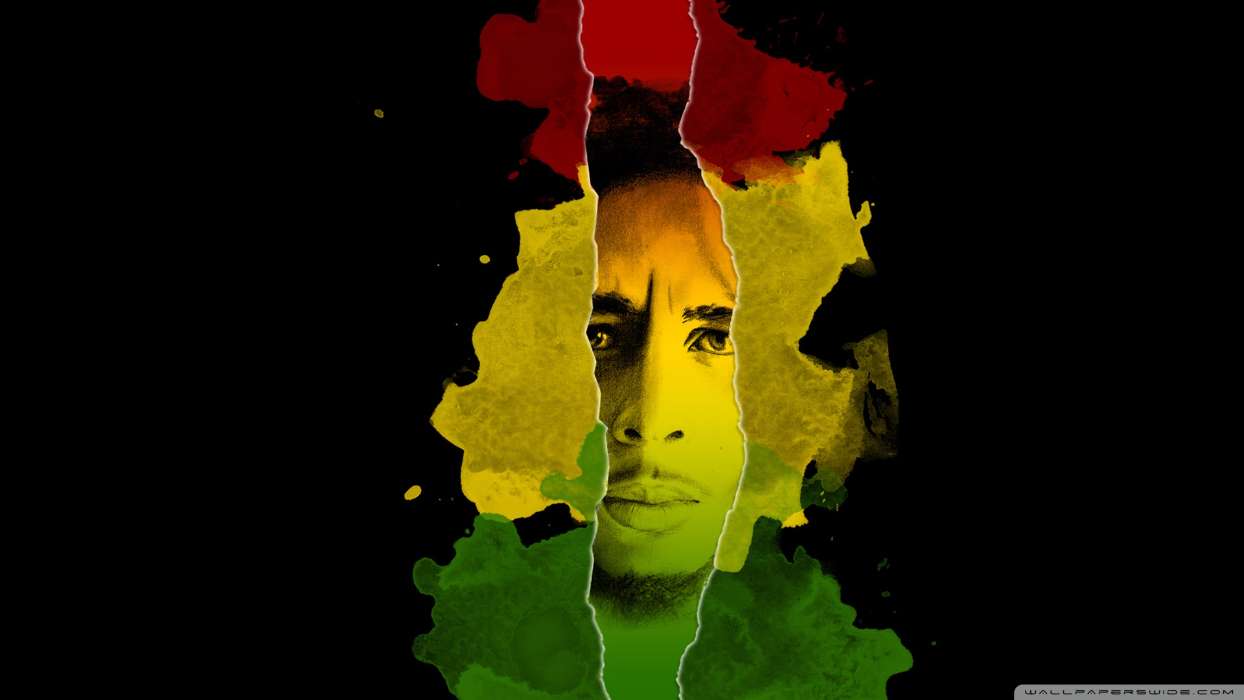 Artists, Flags, Background, People, Men, Music, Bob Marley