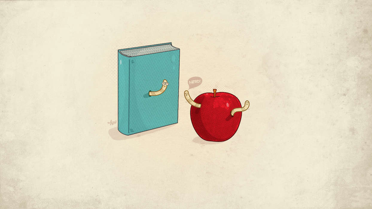 Apples, Books, Pictures, Funny