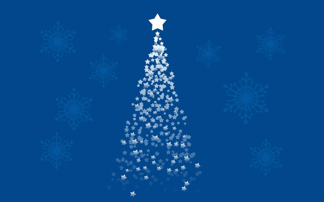 Holidays, Stars, New Year, Fir-trees, Christmas, Xmas, Drawings