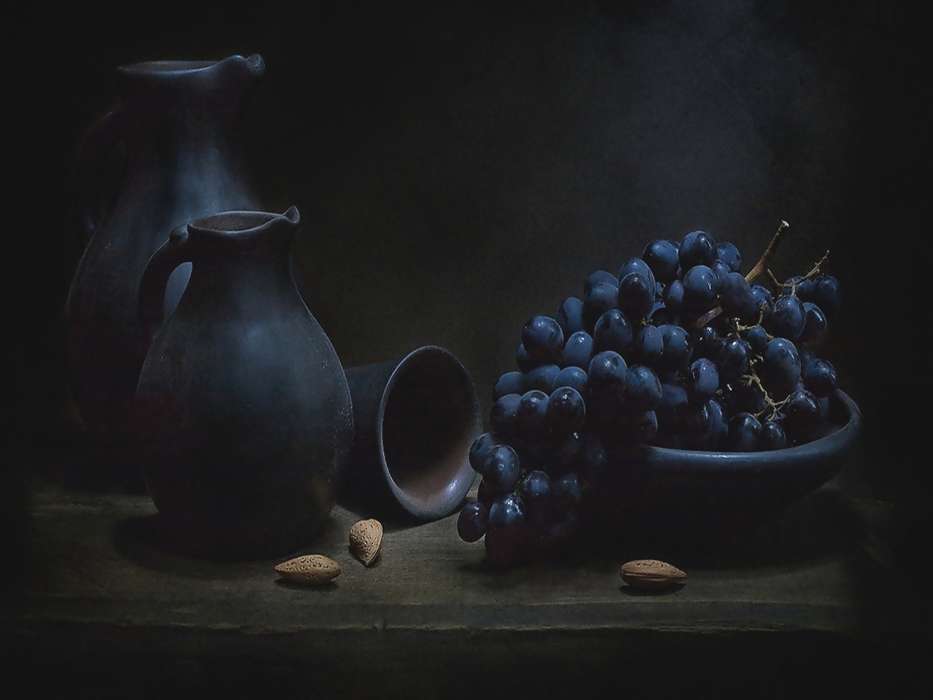 Fruits,Still life,Tablewares,Pictures,Grapes