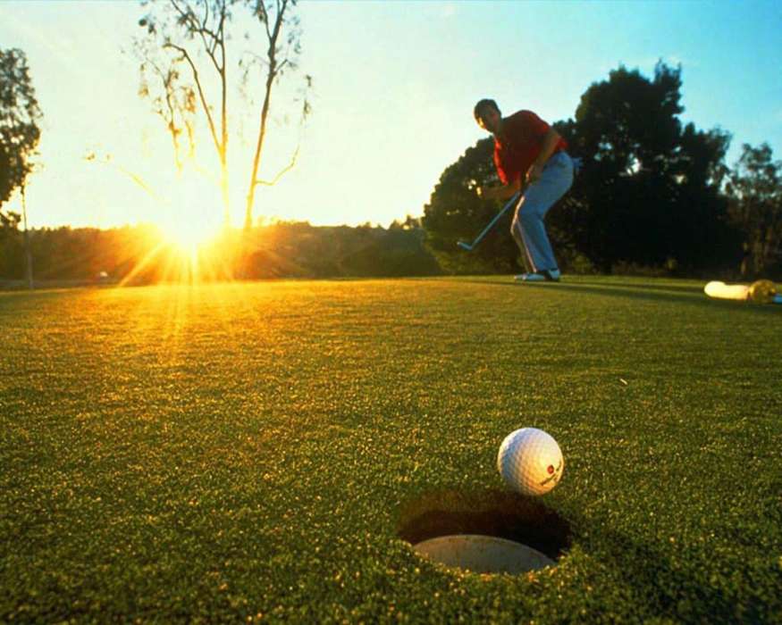 Sport, Humans, Grass, Sun, Golf