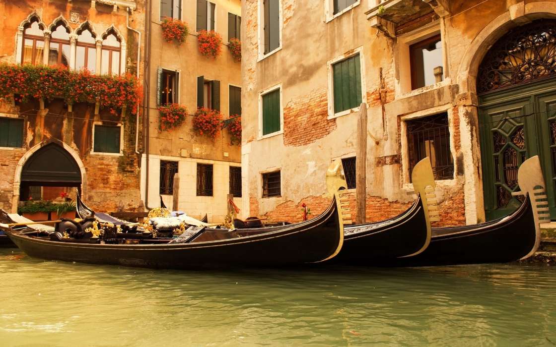 Cities, Boats, Landscape, Venice
