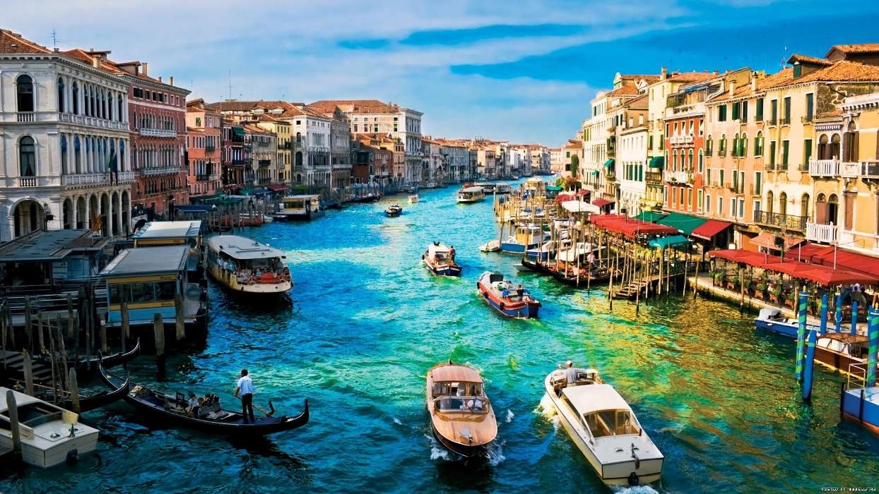 Cities, Boats, Landscape, Venice