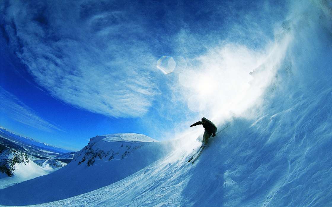Sport, Winter, Mountains, Snow