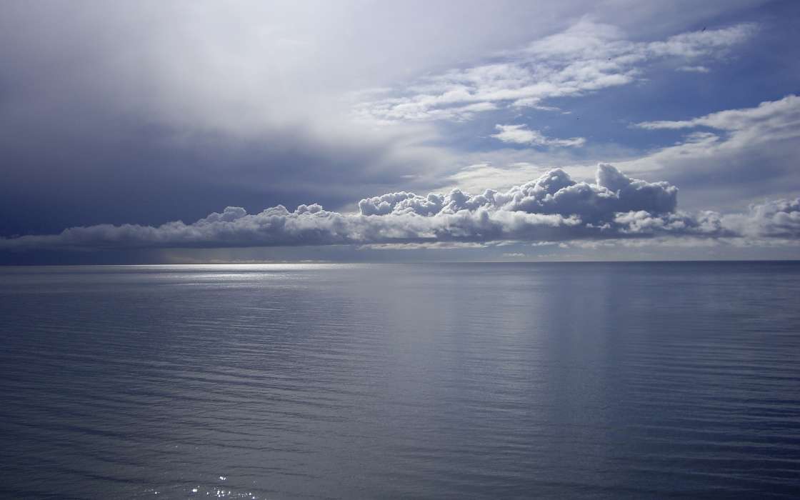 Sea, Clouds, Landscape