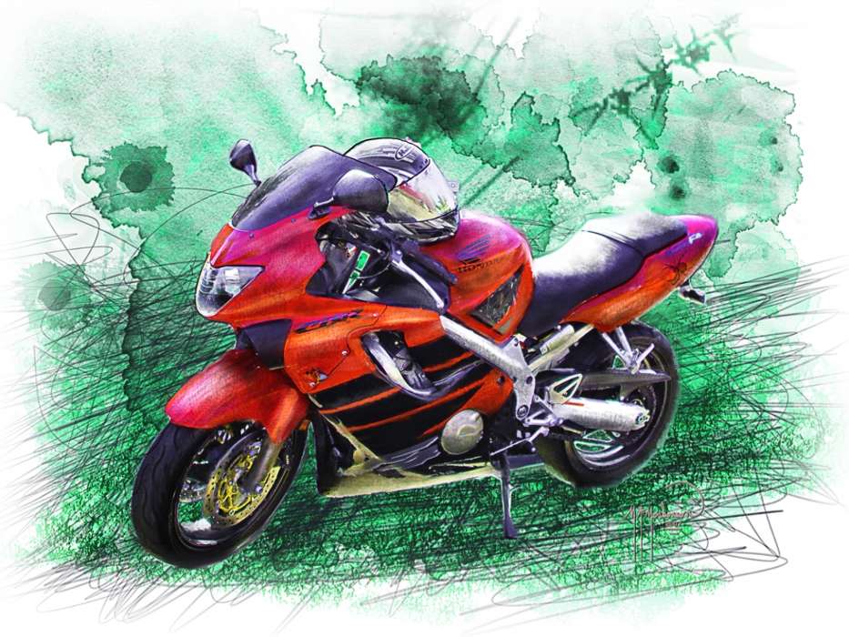 Transport, Motorcycles, Drawings