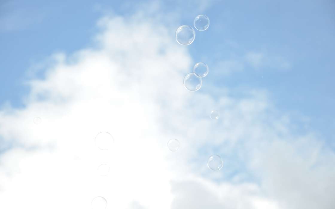 Sky, Clouds, Landscape, Bubbles