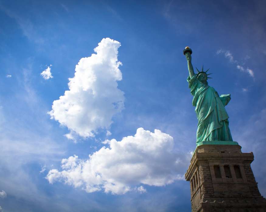 Clouds, Landscape, Statue of Liberty
