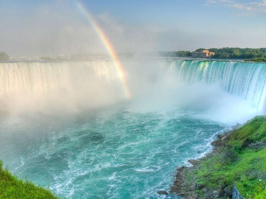 Landscape,Rainbow,Waterfalls