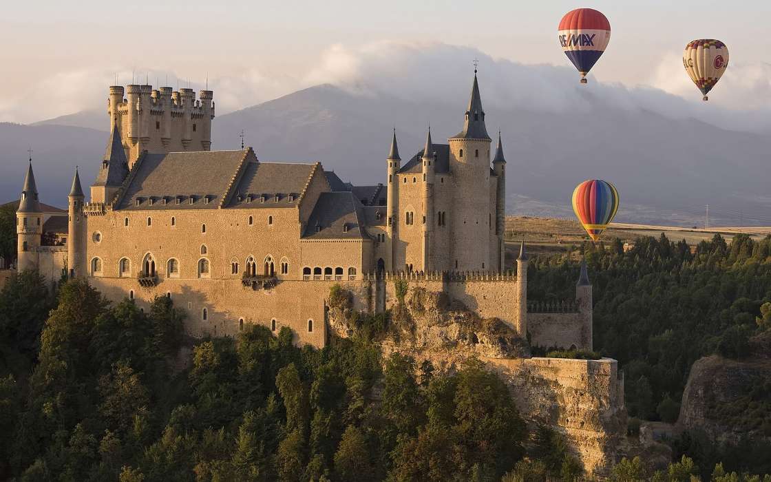 Landscape,Balloons,Castles