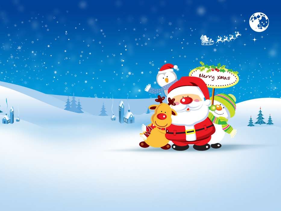 Holidays, Pictures, Christmas, Xmas, Santa Claus, Snow, Winter