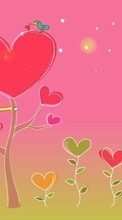 Ladda ner Abstraction, Hearts, Love, Valentine&#039;s day, Drawings bilden till mobilen.