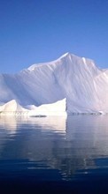 Ladda ner Landscape, Winter, Water, Sea, Icebergs bilden 800x480 till mobilen.