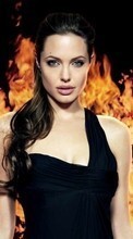 Ladda ner Actors, Angelina Jolie, Girls, People, Fire bilden till mobilen.