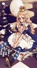 Ladda ner Anime, Girls, Alice in Wonderland bilden 128x160 till mobilen.
