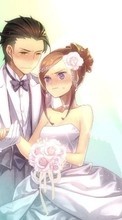 Ladda ner Anime, Girls, Love, Men, Wedding bilden till mobilen.