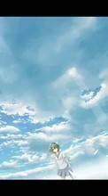 Ladda ner Anime, Girls, Sky, Clouds bilden till mobilen.
