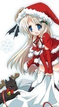 Ladda ner Holidays, Anime, Girls, New Year, Christmas, Xmas bilden 1024x768 till mobilen.