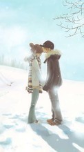 Ladda ner Anime, Love, Winter bilden till mobilen.