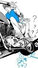 Ladda ner Anime, Motorcycles bilden 240x320 till mobilen.