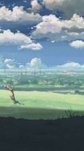Ladda ner Anime, Landscape, Sky bilden 128x160 till mobilen.