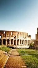 Ladda ner Architecture, Colosseum, Landscape, Sun bilden till mobilen.