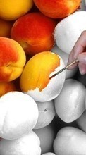 Ladda ner Art, Background, Fruits, Peaches bilden till mobilen.