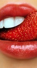 Ladda ner Strawberry, Backgrounds, Art bilden 320x480 till mobilen.
