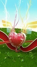 Ladda ner Hearts, Objects, Love, Valentine&#039;s day bilden 320x240 till mobilen.