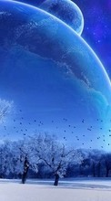 Landscape, Winter, Sky, Art, Planets till Samsung E1232