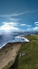 Ladda ner Landscape, Water, Sky, Art, Sea bilden 360x640 till mobilen.